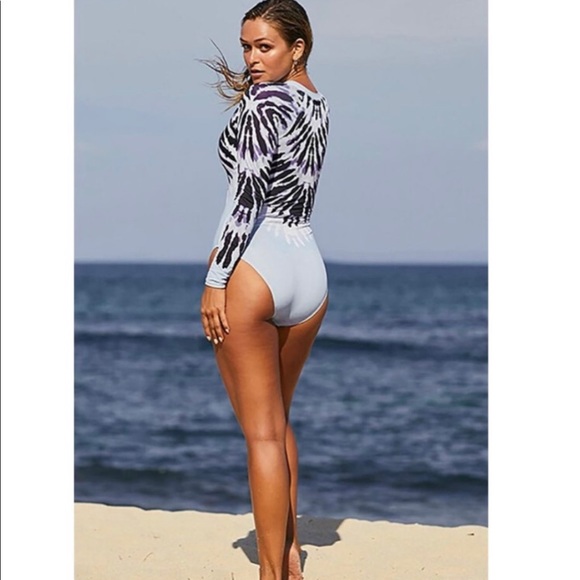 New! Surf Retro tie-dye swimwear one piece zip - Picture 10 of 11